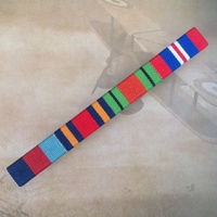 1939-45 Star, Burma Star, Defence Medal and 1939-45 War Medal Ribbon Bar  | WWII