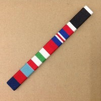 1939-45 Star, Italy Star, 1939-45 War Medal and NZ War Service Medal Ribbon Bar