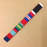 1939-45 Star, Pacific Star, 1939-45 War Medal and NZ War Service Ribbon Bar