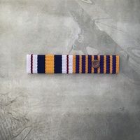 NATIONAL POLICE MEDAL + NATIONAL MEDAL WITH ONE ROSETTE RIBBON BAR | SERVICE 25 YEARS