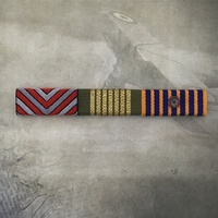 AMBULANCE SERVICE MEDAL + NATIONAL EMERGENCY MEDAL + NATIONAL MEDAL + 1 ROSETTE  RIBBON BAR