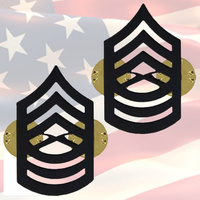U.S.M.C - MASTER SERGEANT CHEVRONS | PAIR | SUBDUED BLACK | COMBAT | OR-8