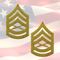 U.S.M.C - GUNNERY SERGEANT CHEVRONS | PAIR | 22K GOLD PLATED | COMBAT | OR-7