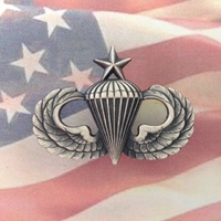 U.S. SENIOR PARATROOPER AIRBORNE PARACHUTE WINGS BADGE 
