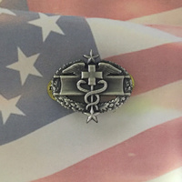 U.S. ARMY COMBAT MEDICAL BADGE | 3RD AWARD | WAR | MILITARY 