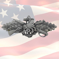 USN - SEABEE COMBAT WARFARE SPECIALIST | ENLISTED | BADGE | USA | GENUINE 