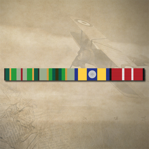 AASM 1975 + ASM 1975 + DFSM (1 ROSETTE) + ADM RIBBON BAR STICKER / DECAL | WATER & UV PROOF [Size: 15mm x 180mm]