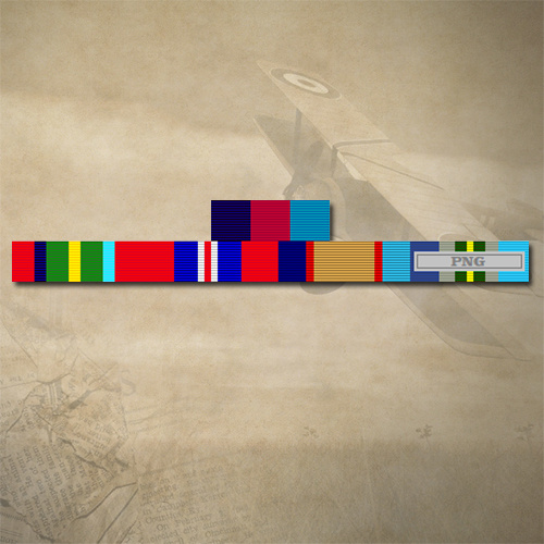 39-45 STAR, PACIFIC STAR, WAR MEDAL, 39-45 ASM,  45-75 AMS W/ PNG CLASP RIBBON BAR DECAL STICKER [Size: 180mm x 30mm (No Border)]