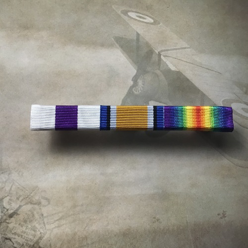 WORLD WAR ONE MEDAL RIBBON BAR | WWI | MILITARY CROSS | BRITISH WAR MEDAL | VICTORY MEDAL