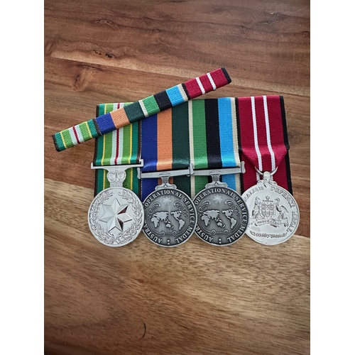 AASM 1975, Operational Service Medals (Border Protect + GME) and Australian Defence Medal | Replica Set | Court Mounted + Bar  | Service | Full Size 