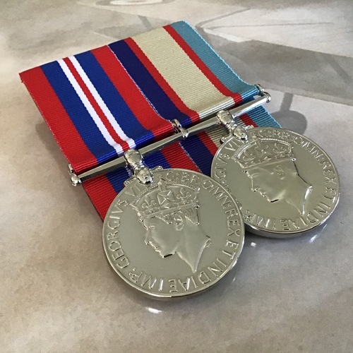 World War II - Court Mounted Medal Pair (1939-45 War and Australian Service Medals)