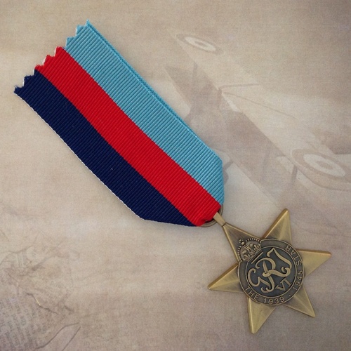 1939 - 1945 STAR MEDAL | ANTIQUE TONE | WWII | WORLD WAR TWO | CAMPAIGN | ARMY