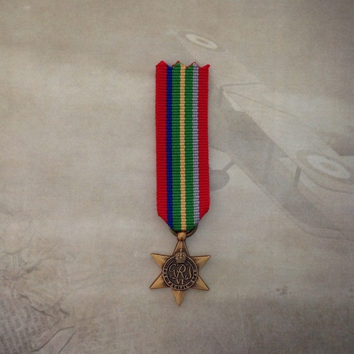 PACIFIC STAR MEDAL - ANTIQUE TONE | WWII | MINIATURE | ARMY | AUSTRALIA | WAR