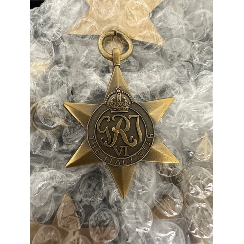 ITALY STAR MEDALS X5 | ANTIQUE TONE | REPLICA | DEALER LOT | BULK | WHOLESALE