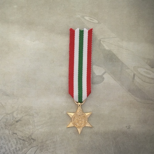 ITALY STAR MEDAL - GOLD TONE | WWII | MINIATURE | ARMY | AUSTRALIA | WAR