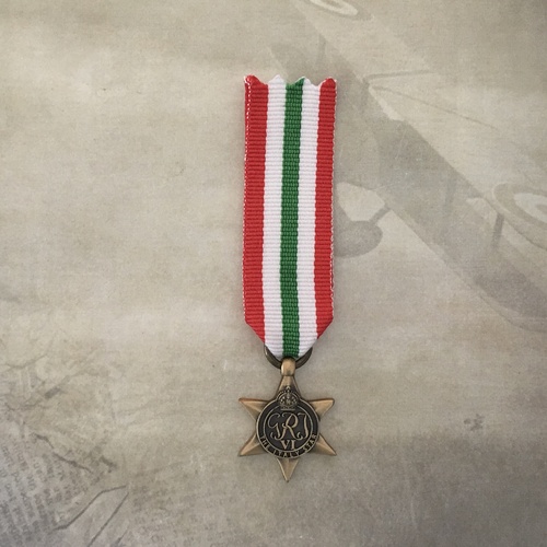 ITALY STAR MEDAL - GOLD TONE | WWII | MINIATURE | ARMY | AUSTRALIA | WAR