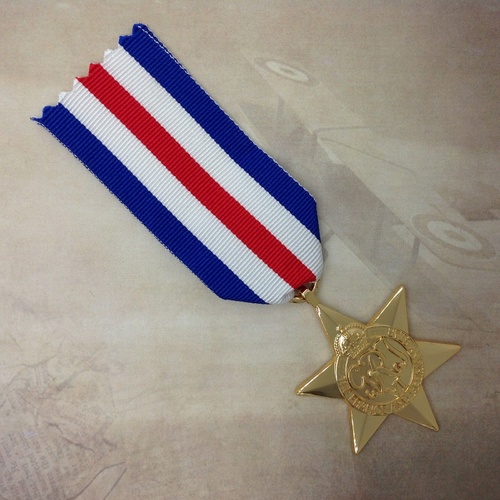 FRANCE & GERMANY STAR MEDAL | GOLD TONE | WWII | WORLD WAR TWO | CAMPAIGN 