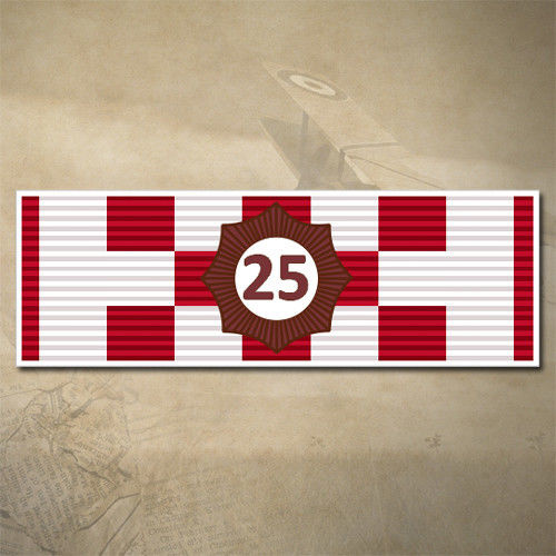 COUNTRY FIRE (CFA) MEDAL BAR - 25YR SERVICE  DECAL | STICKER | 90mm x 30mm  