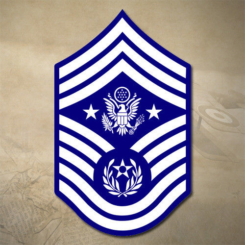 USAF CHIEF MASTER SERGEANT OF THE AIR FORCE DECAL STICKER | 3" x 4.6" | E9 