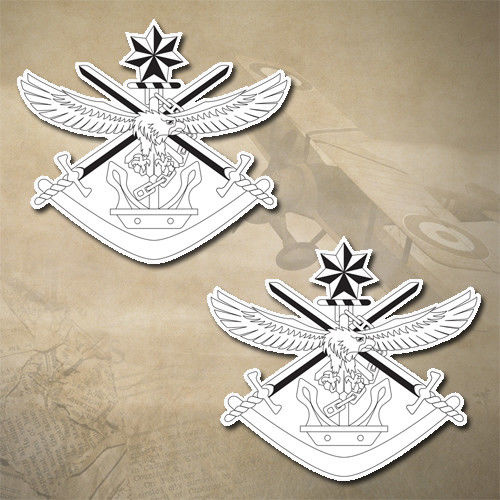 2 x ADF TRI SERVICE EMBLEM DECALS | STICKERS | 51mm x 46mm | 7yr WTR + UV PROOF