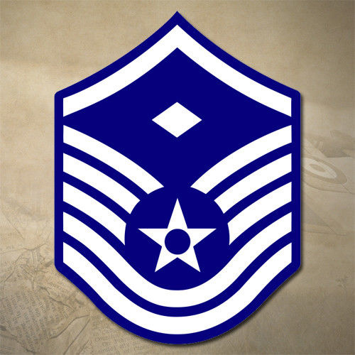 USAF MASTER SERGEANT DECAL STICKER | 3" x 4" | E7 | SMSGT | AIR FORCE