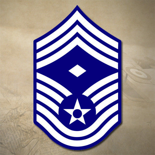 USAF CHIEF MASTER SERGEANT DECAL STICKER | 3" x 4.6" | E9 | CMSGT1 | AIR FORCE