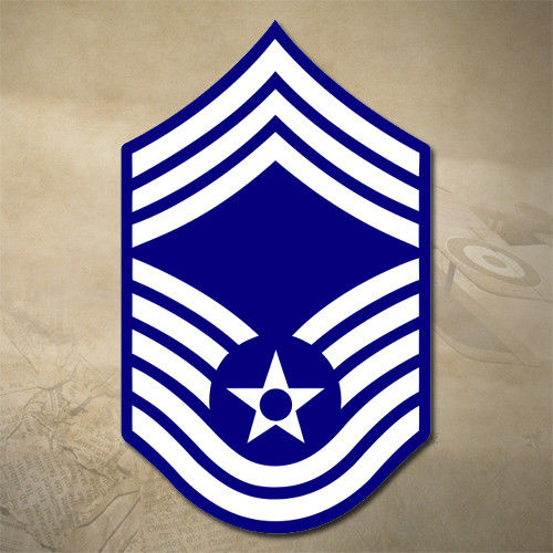 USAF CHIEF MASTER SERGEANT DECAL STICKER | 3" x 4.6" | E9 | CMSGT | AIR FORCE
