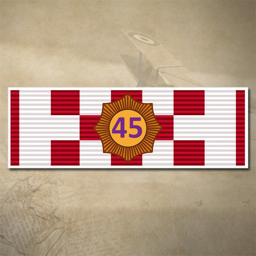 COUNTRY FIRE (CFA) MEDAL BAR - 45YR SERVICE  DECAL | STICKER | 90mm x 30mm  