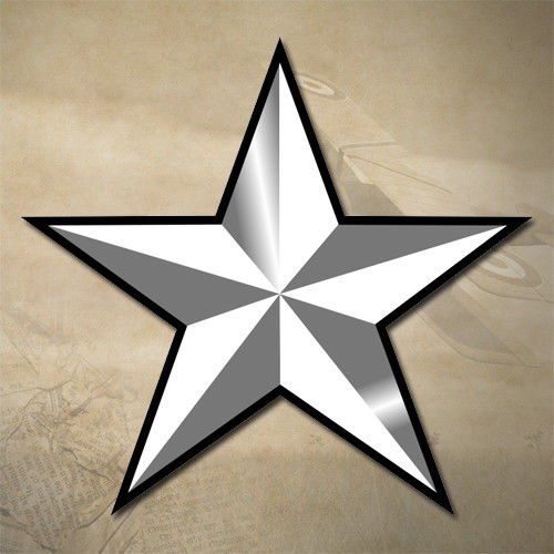 USMC / ARMY / AIR FORCE 1 STAR BRIG GENERAL INSIGNIA DECAL STICKER | 1" x 1" 