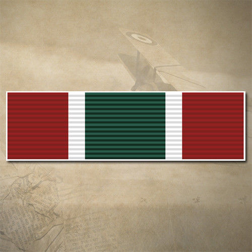 CANADA GENERAL CAMPAIGN STAR - S/W ASIA MEDAL RIBBON BAR DECAL | 90MM x 30MM