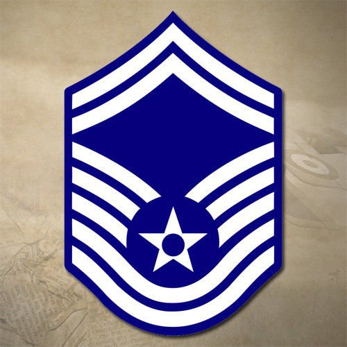 USAF SENIOR MASTER SERGEANT DECAL STICKER | 3" x 4.6" | E7 | SMSGT | AIR FORCE