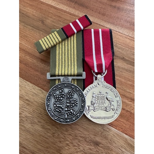 National Emergency Medal + ADM | Court Mounted | Full Size + Ribbon Bar | NEM | AUSTRALIA | SERVICE