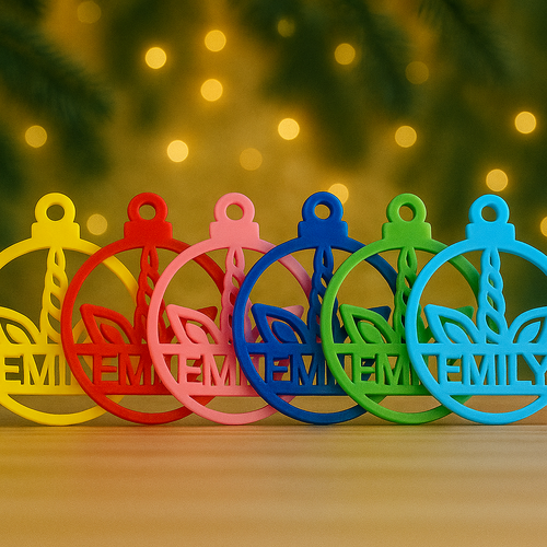 PERSONALISED UNICORN CHRISTMAS BAUBLE ORNAMENT | DECORATION | XMAS | CUSTOM | Acrylic | SEASON | #62-3A