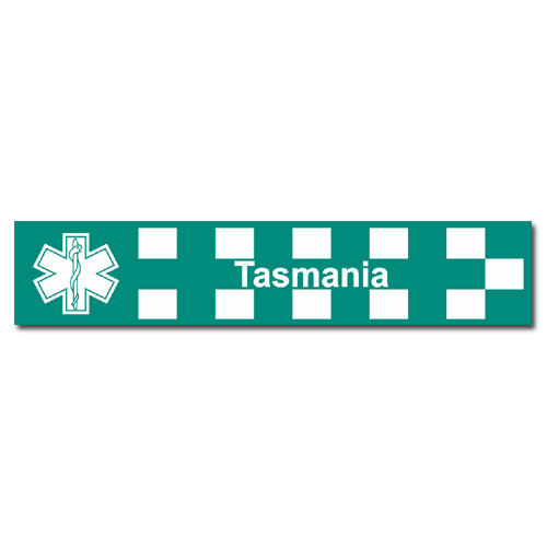 TASMANIA PARAMEDIC DECAL 125MM X 25MM | STICKER | INDOOR / OUTDOOR | EMT | EMS | EMERGENCY | SERVICE