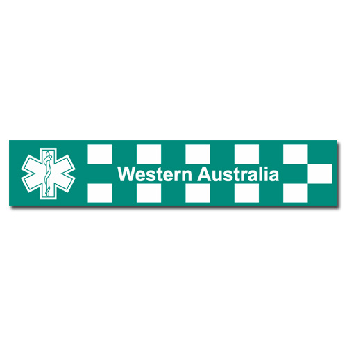 WESTERN AUSTRALIA PARAMEDIC DECAL 125MM X 25MM | STICKER | INDOOR / OUTDOOR | EMT | EMS | EMERGENCY | SERVICE