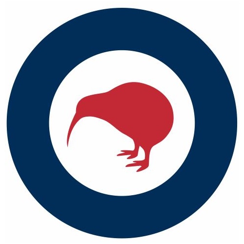 NEW ZEALAND AIR FORCE ROUNDEL - LEFT FACING | 100MM DIAMETER | NZ | KIWI | RNZAF