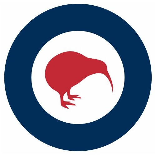 NEW ZEALAND AIR FORCE ROUNDEL - RIGHT FACING | 100MM DIAMETER | NZ | KIWI | RNZAF