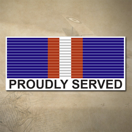 NEW ZEALAND GENERAL SERVICE MEDAL 1992 WARLIKE DECAL - PROUDLY SERVED | 150MM X 65MM | NZ | PRIDE | MILITARY