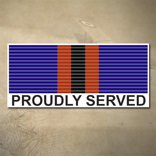 NEW ZEALAND GENERAL SERVICE MEDAL 1992 NON WARLIKE DECAL - PROUDLY SERVED | 150MM X 65MM | NZ | PRIDE | MILITARY