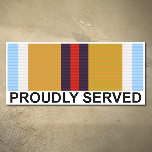 AUSTRALIAN AFGHANISTAN MEDAL DECAL - PROUDLY SERVED | 150MM X 65MM | AUSSIE | PRIDE | MILITARY