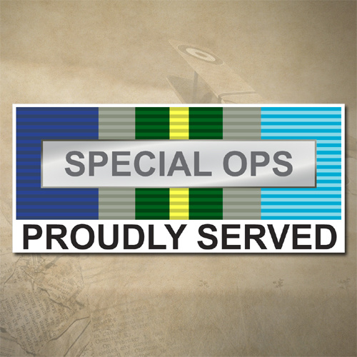 AUSTRALIAN ASM 1945 - 1975 (SPECIAL OPS) MEDAL DECAL - PROUDLY SERVED | 150MM X 65MM | AUSSIE | PRIDE | MILITARY