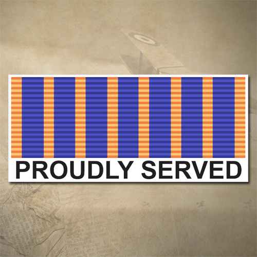 NATIONAL MEDAL DECAL - PROUDLY SERVED | 150MM X 65MM | AUSSIE | PRIDE | MILITARY