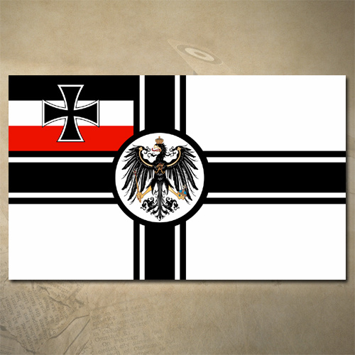 IMPERIAL WAR ENSIGN OF GERMANY 1903-1919 FLAG DECAL | 100MM X 60MM | DEUTSCHLAND | STICKER