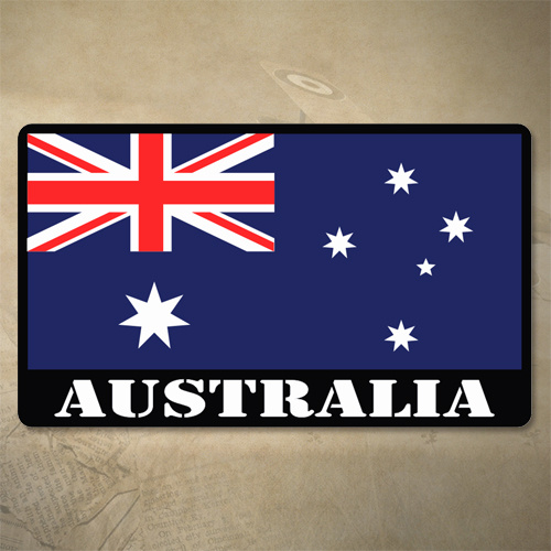 AUSTRALIAN FLAG DECAL / STICKER | AUSTRALIA | 120MM X 70MM DIAMETER | MILITARY
