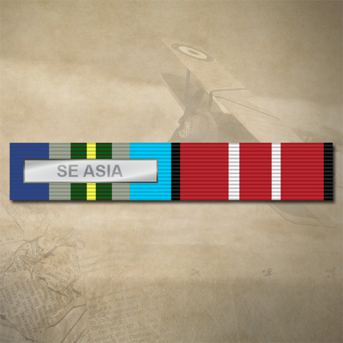 AUSTRALIAN SERVICE MEDAL 1945-75 (SE ASIA) AND ADM RIBBON BAR STICKER / DECAL | WATER & UV PROOF [Size: 15mm x 90mm]