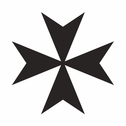 MALTESE CROSS STICKER / DECAL | MILITARY | MULTIPLE SIZES & COLORS | CHOPPER [Size: 50mm x 50mm]
