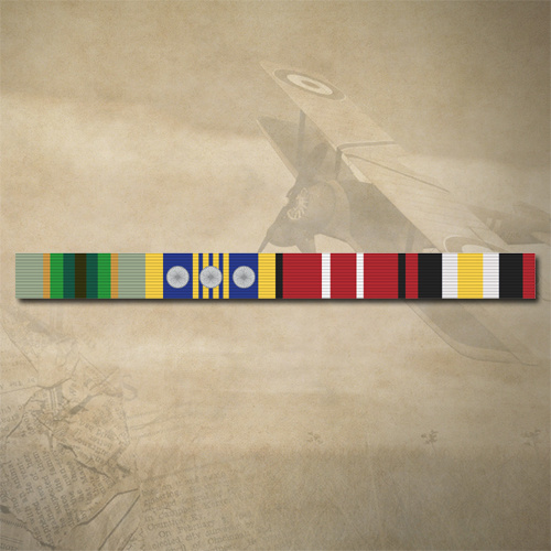 ASM 75+, DSM (3 ROSETTES) + ADM MEDAL + TIMOR LESTE RIBBON BAR STICKER / DECAL | WATER & UV PROOF [Size: 15mm x 180mm]