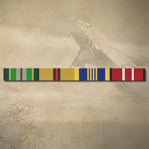 AASM 75+, IRAQ, DLSM AND ADM MEDAL RIBBON BAR STICKER / DECAL | WATER & UV PROOF [SIZE: 15mm x 180mm]