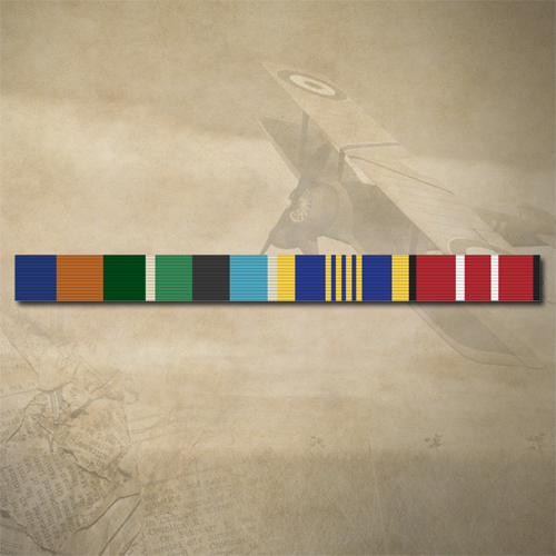 AOSM BP,  AOSM ME, DFSM + ADM  MEDAL RIBBON BAR STICKER / DECAL | WATER & UV PROOF [size: 15mm x 180mm]