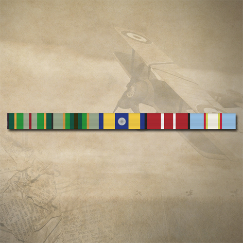 AASM + ASM + DLSM(1 ROSETTE) + ADM + UNTEAT MEDAL RIBBON BAR STICKER / DECAL | WATER & UV PROOF [Size: 15mm x 180mm]